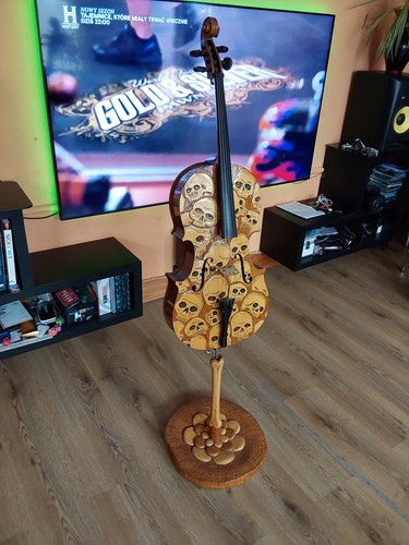 Vintage cello hand carved with - cello,