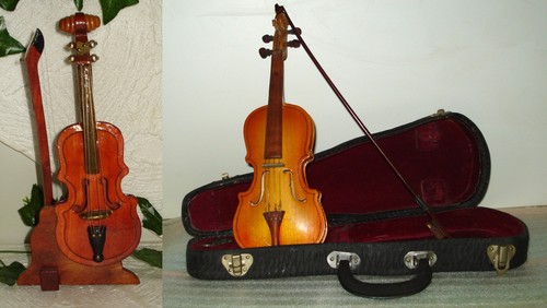 Vintage miniature wooden cello - wooden,